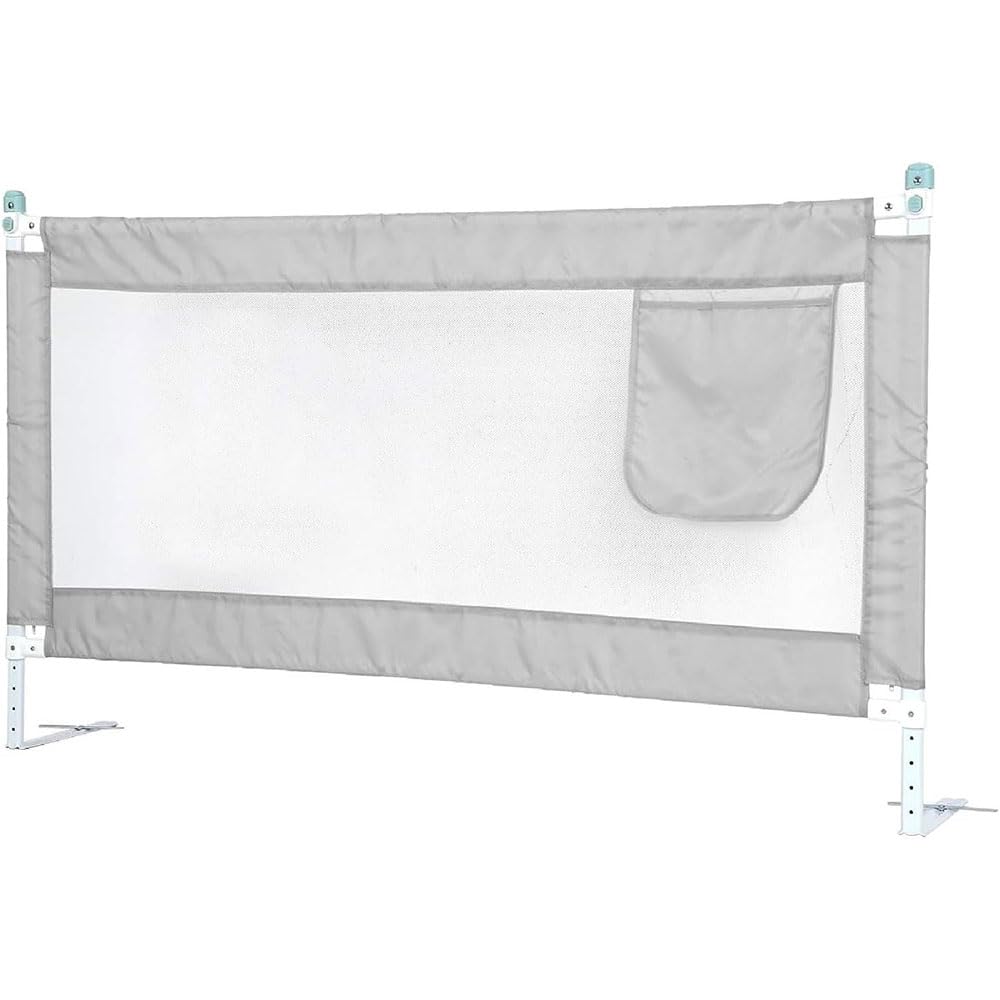 Bettgitter Bettgitter Faltbares und verstellbares Bettgitter zum Schutz Ihrer Kinder Kleinkinderbettgitter Höhenverstellbares Anti-Fall-Bettgitter pliable/gray/180x80cm