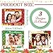 Qunclay 3 Pcs Christmas Picture Frame 4x6 Inch 2025 Xmas Wooden Photo DIY Red Green and White Stripes Frames Decorations Gift for Family Friends Holiday Gifts Xmas Decorative Home Souvenir(Christmas)
