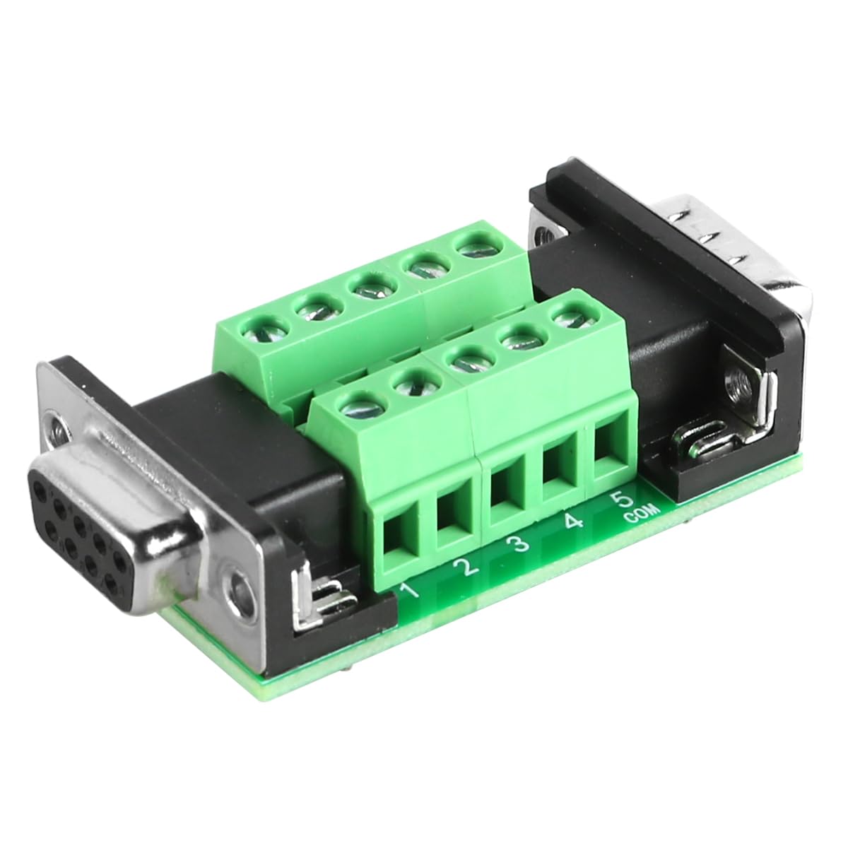 Connettore Scheda Breakout DB9 Maschio-Femmina, Adattatore seriale RS232 D-Sub a terminale Porta a 9 Pin modulo Adattatore seriale