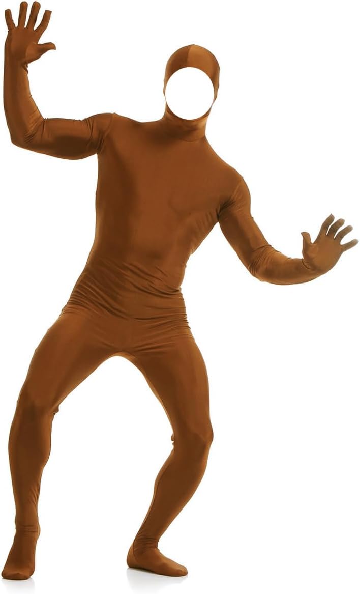 Aniler Men's and Women's Spandex Open Face Full Body Zentai Costume Bodysuit