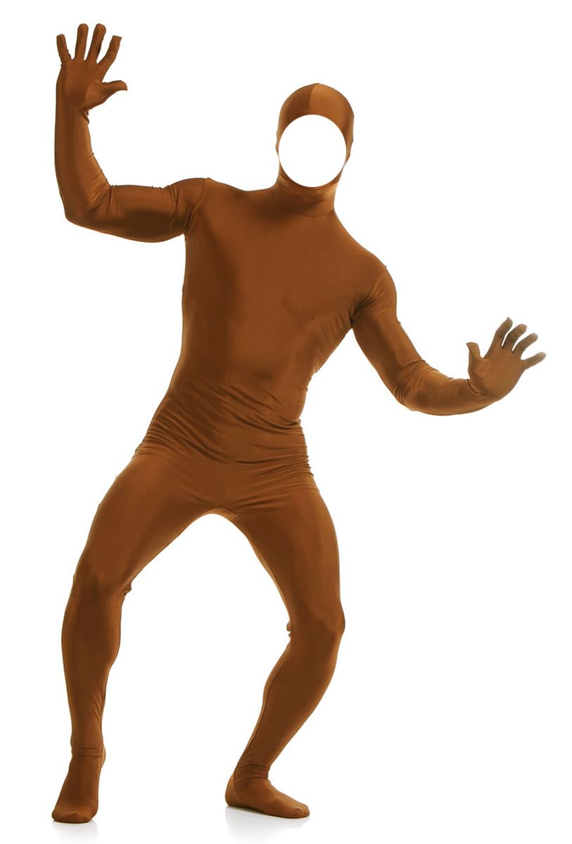 Aniler Men's and Women's Spandex Open Face Full Body Zentai Costume Bodysuit