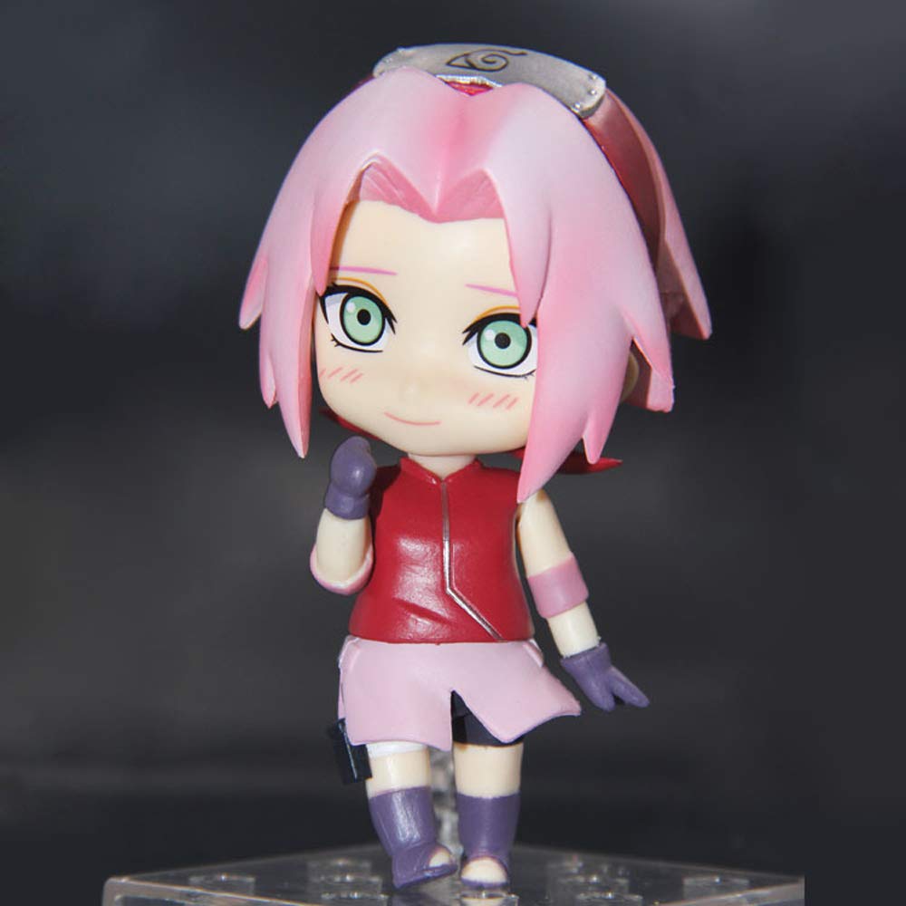 Naruto Anime Figure - Haruno Sakura Q Version PVC Model, Animation Derivatives/Peripheral Products, Collectible Cartoon Character Toys