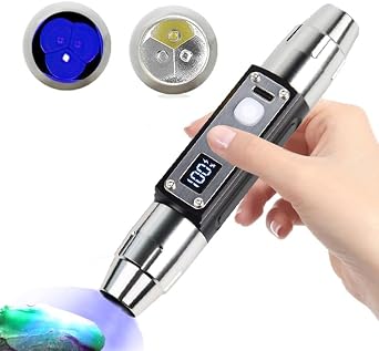 Longwave & Midwave & Shortwave UV Light Flashlight 254nm 310nm 365nm Minerals Phosphor Detector UVA UVB UVC Blacklight Jade Detection White LED Torch Lamp