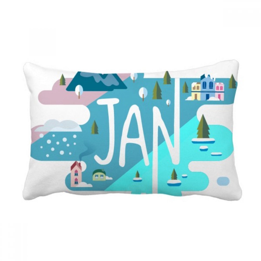Coussin de Janvier DIYthinker multicolore 16x24 pouces pour canapé salon