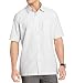Van Heusen Men's Short Sleeve Point Collar Traveler Mini Grid Button Down