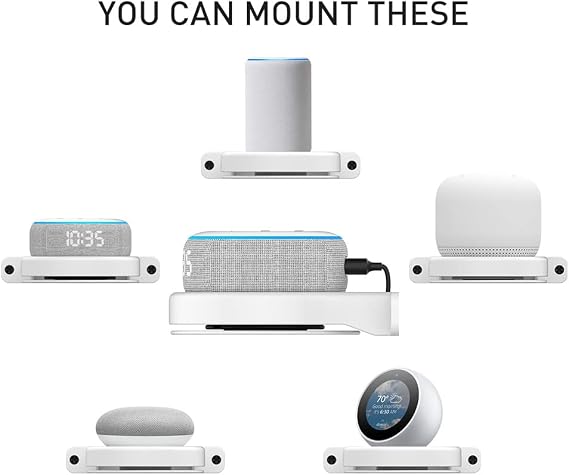 DD96 for Amazon Echo Dot 3rd / 4th / 5th Holder Wall Mount Echo Dot 3rd Stand Holder Accessories, Amazon Echo Dot 3rd / 4th / 5th Speaker Accessory Rack (1 Piece, White)