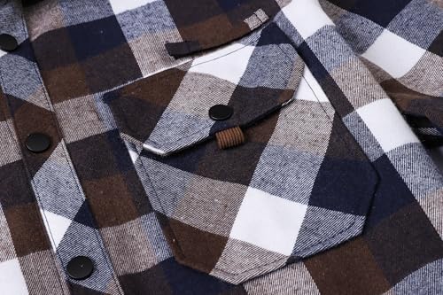 Image of Betusline Boy and Men Button Down Plaid Shirt | Soft,Breathable and Comfortable Fabric