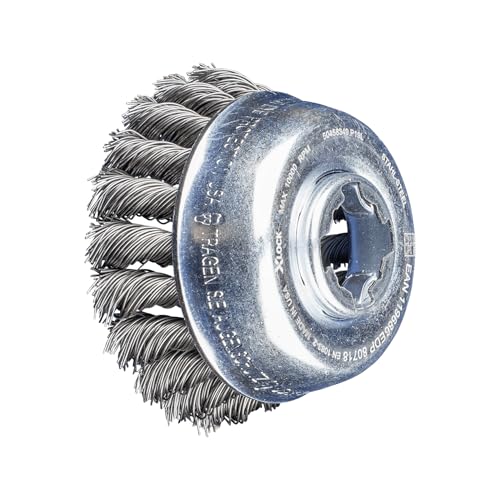 Image of PFERD Cup Brush, Diameter 80 mm, Braided, 0.50 mm Steel Wire, X-Lock Socket, 43306036 - for Quick and Comfortable Tool Changes