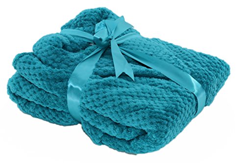 Albornoz de microfibra con efecto panal, ultrasuave, para estar en casa, baño, sauna, microfibra, petróleo, large