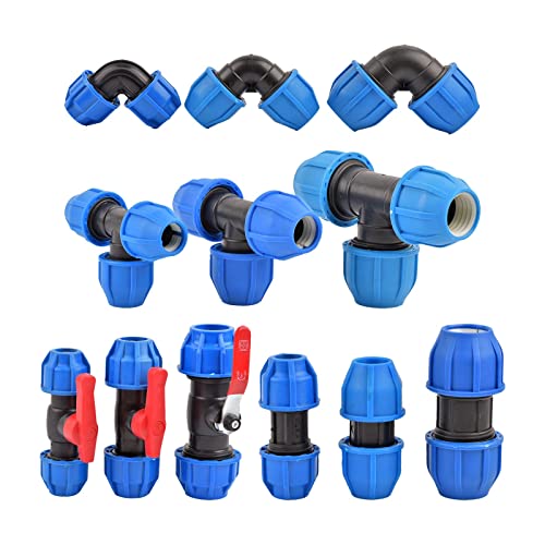 Válvula rápida de codo para regular el flujo de agua en tuberías de PE de 20mm 3