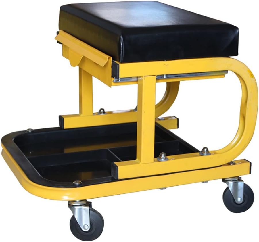 Mobile Rolling Utility Seat Or Chair, Mechanics Stool with Wheels, Heavy Duty Roller Creeper Seat, with Tool Storage Trays Mechanic Stool (Color : B)
