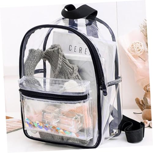 Transparent PVC Jelly Backpack for College Students Lightweight See Through Bookbag Multi Purpose Daily Use Durable Fashionable Design Capacity Compartment2