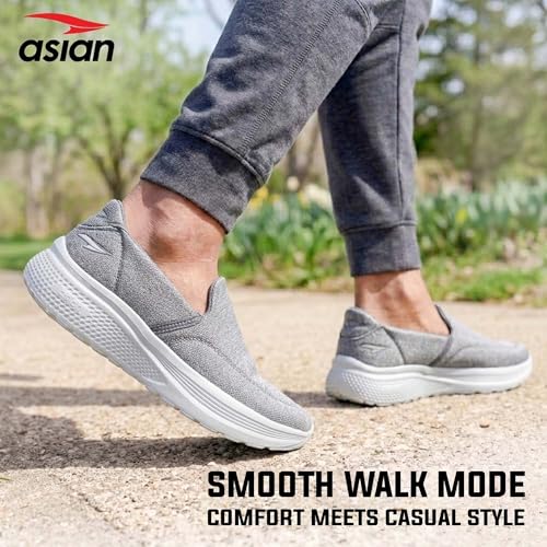 Image of ASIAN Wonderwalk-02 Men's Walking Shoes | Lightweight, Breathable Mesh Slip-On with Memory Foam Sole & Flexible Grip | Perfect for Daily Walking & All-Day Wear