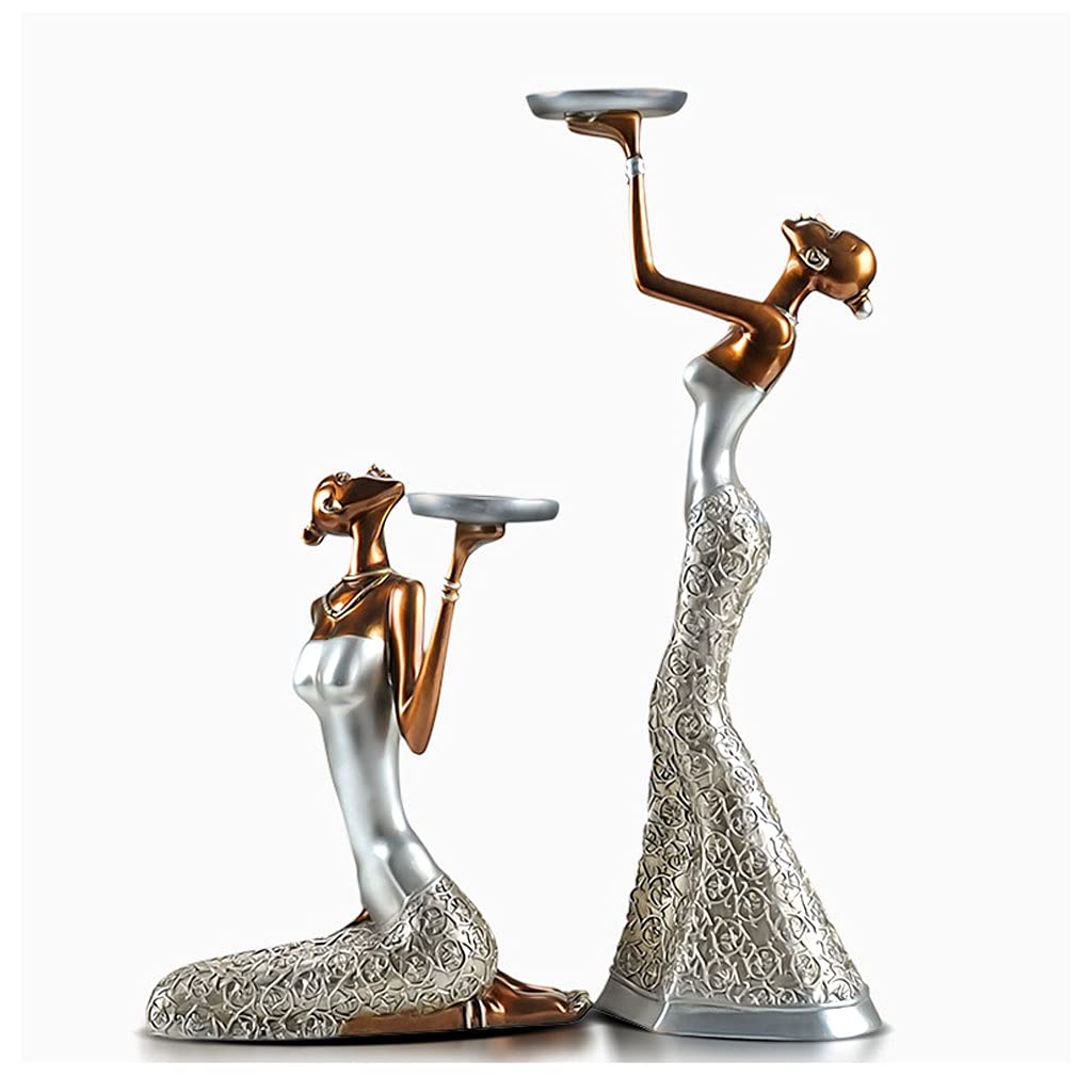Sturdy Candle Holder Stand Candle Holder Decor, Retro Candlestick, Resin Candelabra For Dining Table Wedding Party Centerpieces Home Non Topple(D)