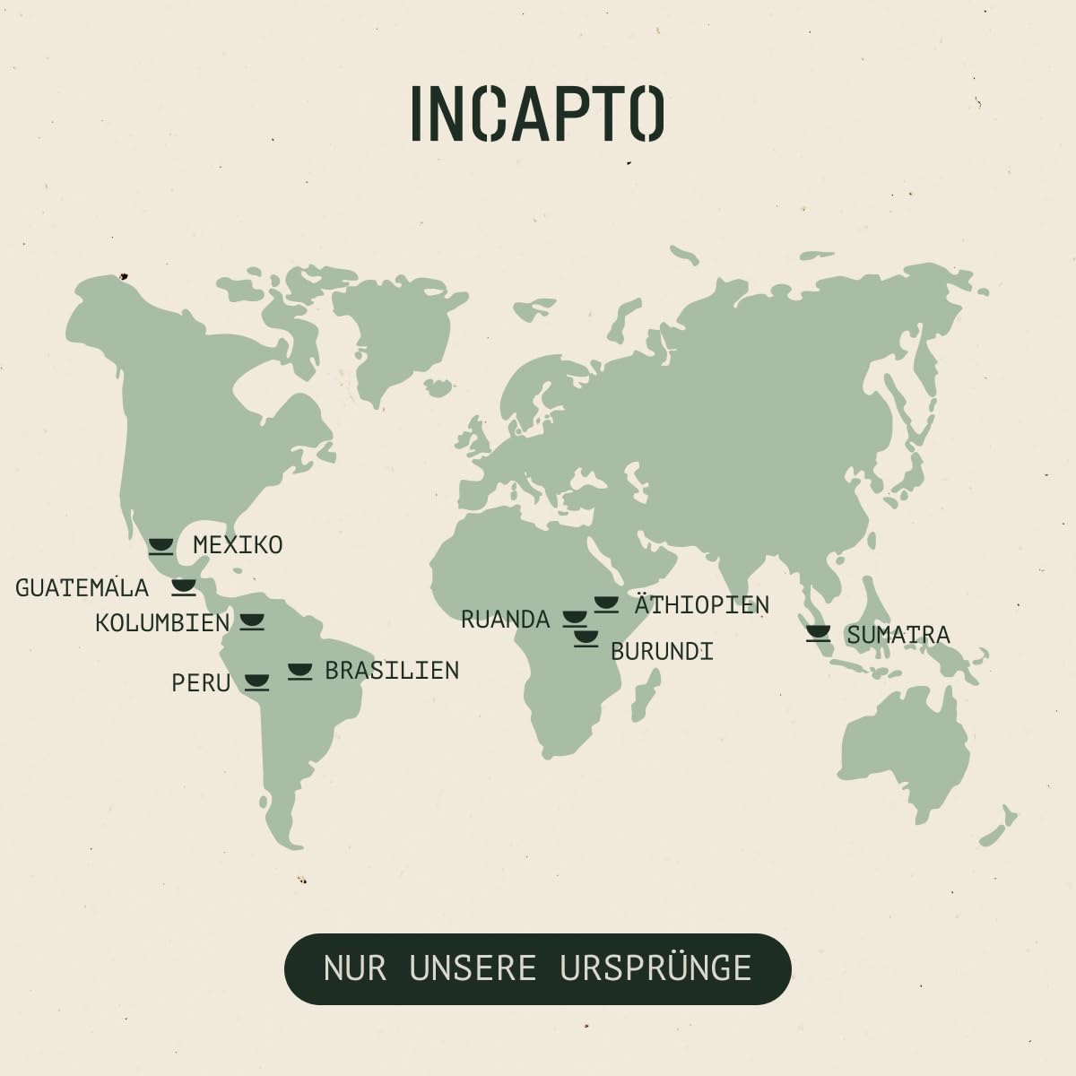 Incapto Kaffeebohnen Probierset Worldwide | Auswahl von 10 Ursprüngen der Welt | Spezialitäten-Kaffee | 100% Arabica | Ideal als Kaffee Geschenkset | Für Kaffeeliebhaber | 10 Packungen à 100g