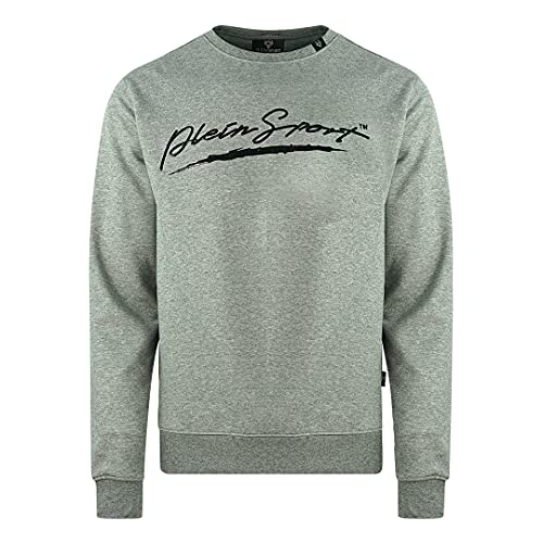PLEIN SPORT FELPA SENZA ZIP UOMO GRIGIO