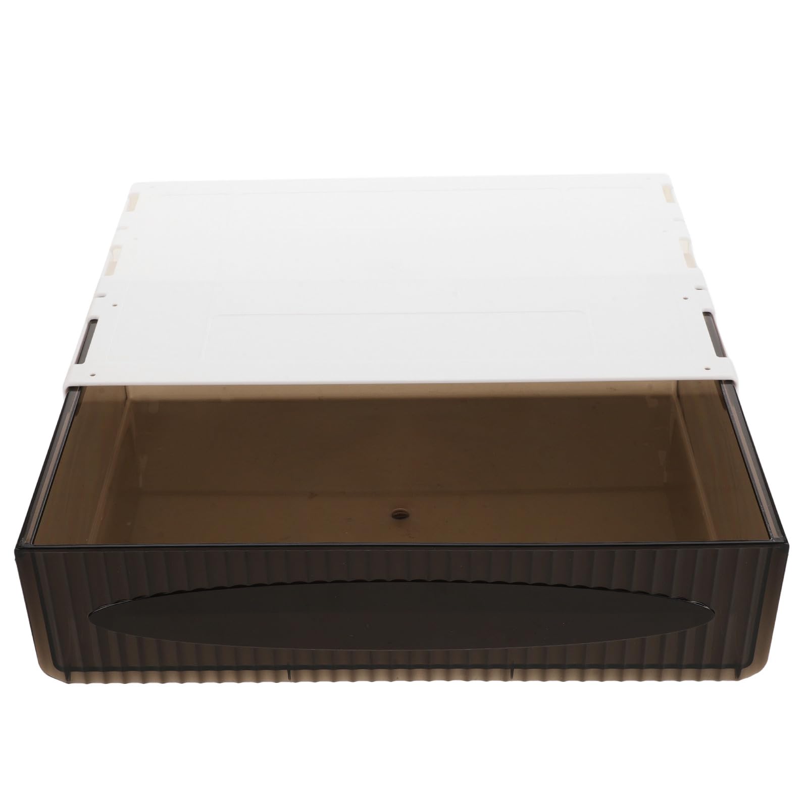 Rangement sous bureau suspendu plastique noir, tiroir amovible sans perçage fournitures maison