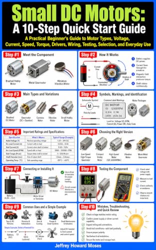 Small DC Motors: A 10-Step Quick Start Guide: A Practical Beginner’s Guide to Motor Types, Voltage, Current, Speed, Torque, Drivers, Wiring, Testing, ... ... Components Quick Start Guides Book 22) image 2