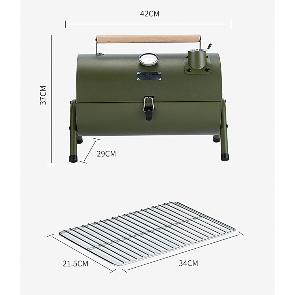 Przenośny Grill Węglowy, Grill Wędzarnia, Grill Ogrodowy Do Gotowania Na Świeżym Powietrzu, Grill Węglowy Na Patio Lub Do Ogrodu