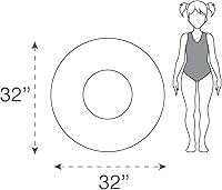 Vista 5 de Rae Dunn x CocoNut Float Junior Ring Float - Balsa inflable de 32 pulgadas y tubo interior de agua duradero - Conducción estable para fiestas