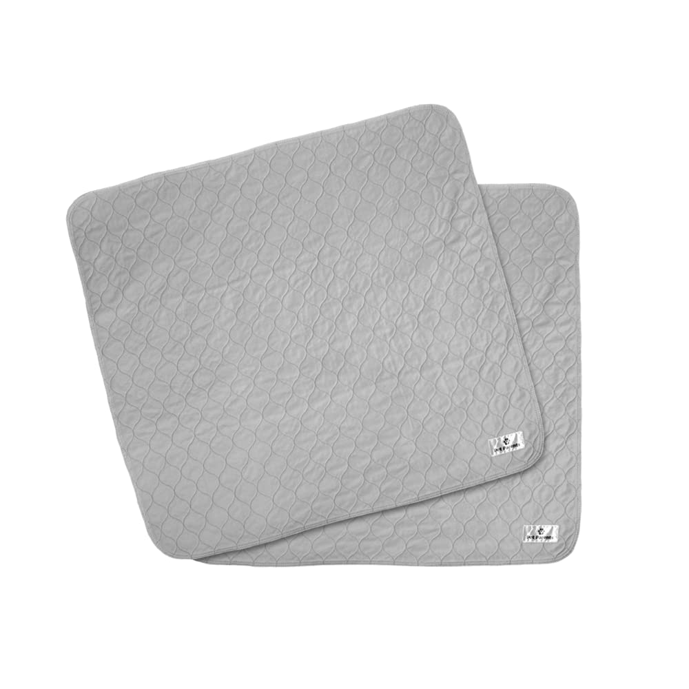 Pet Parents® Pawtect® Pads Washable Pee Pads for Dogs (2pack) of Premium Dog Pee Pads, Waterproof Puppy Pads & Reusable Dog Pads, Whelping Pads & Modern Pee Pads for Dogs (Grey, 34x36)