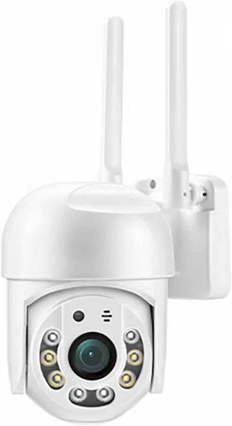 Tuya Smart Camera HD 1080P Outdoor/Indoor Wireless WiFi Outdoor Camera Home Security System， IP66 Waterproof Video Surveillance Camera with UK Power Adapter (White-A)