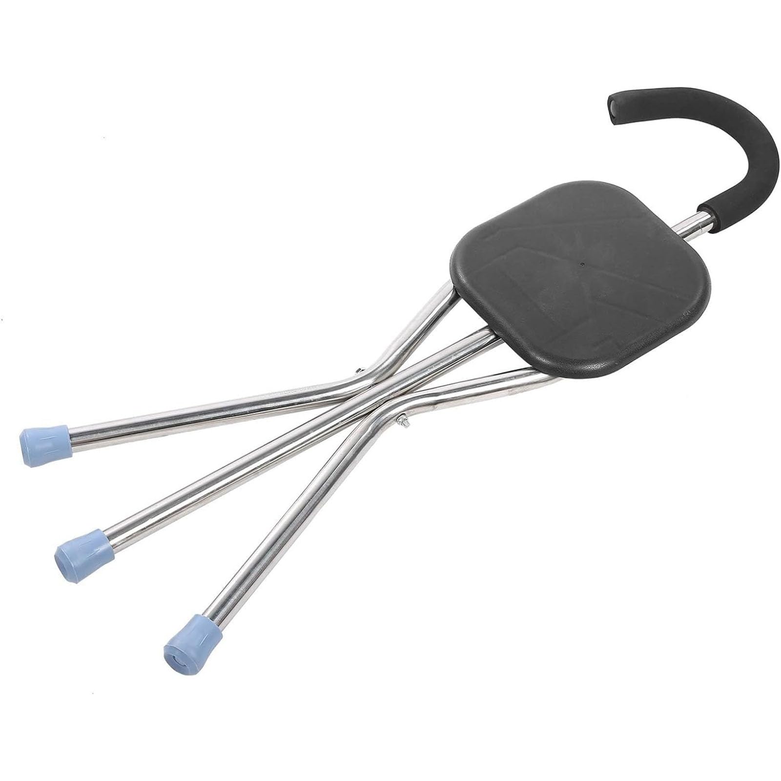 Bastón Trípode para Caminar Bastones Taburete Bastón Ortopédico Mango Ergonómico Silla con Muletas Plegable para Viajes para Ancianos y Discapacitados