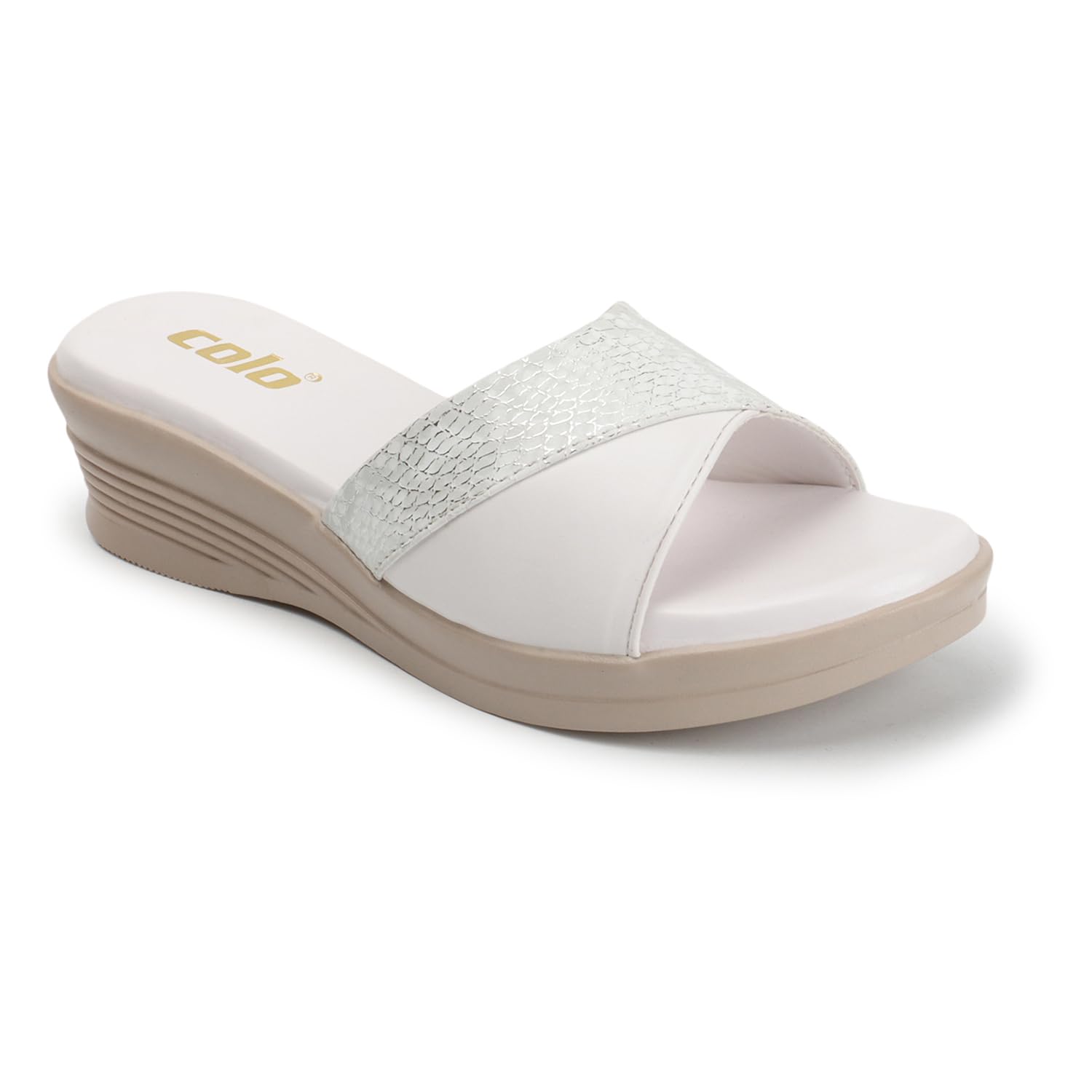 Colo Soft Bottom Sandal For Womens And Girls|Comfortable Wedge Heel Sandal for Womens VN-4 White Size 5 (B0CW1SP1S4) Amazon Price History, Amazon Price Tracker