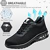 VAVOBIS Safety Trainers Men Womens Safety Shoes with Steel Toe Cap Trainers Non Slip Lightweight Work Trainers Breathable Puncture Proof Work Shoes,Black UK 11 #4