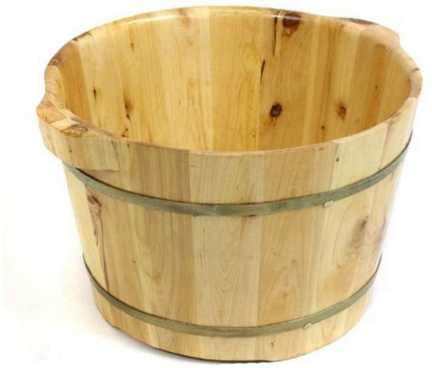 Bañera de pies de madera natural 26 cm