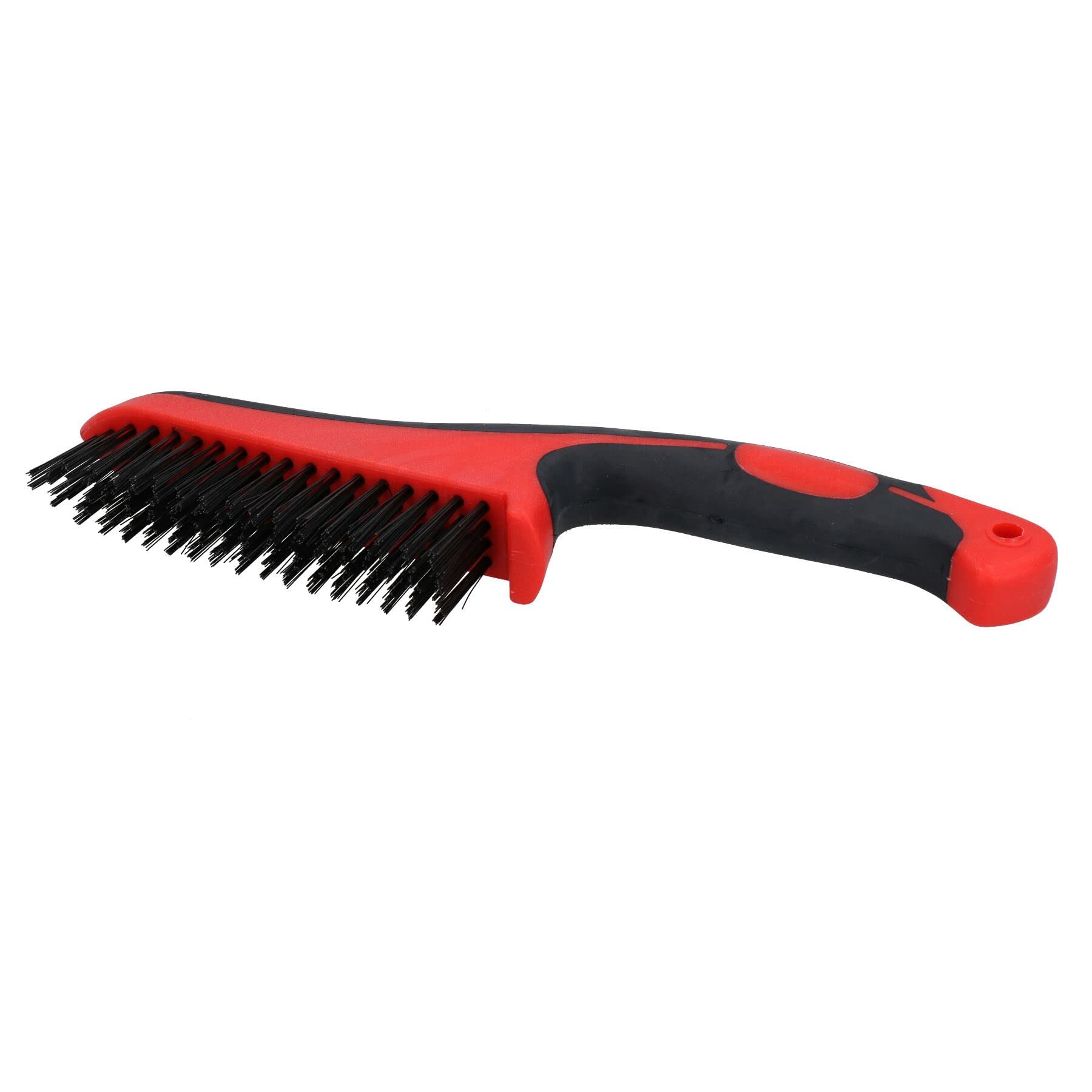 Ręczna szczotka druciana do usuwania rdzy czyszczenie gumowy miękki uchwyt 28 cm + 21,5 cm 20 szt
