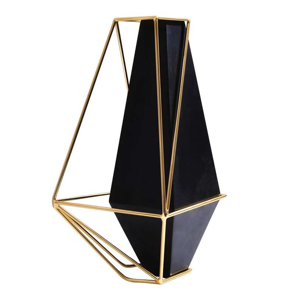 Jarron Florero Jarrón de Flores de Metal, jarrones nórdicos Minimalistas Arreglo de Flores Jarrón Decorativo for Mesa de Mesa de Mesa decoración de la casa Jarrones Decorativos(38cm)