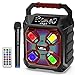VeGue Sistema PA portabile Bluetooth 6" Karaoke Machine con wireless microfono,effetto luce DJ, PA Speaker supporto TF Card/USB/AUX, Ideale per il karaoke di casa, festa(VS-0606)