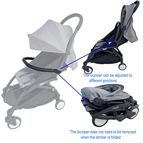 Brogtorl Baby Kinderwagen Zubehör Stoßstange Armlehne Griff Querstange Kompatibel mit Babyzen YoYo 2 und Yoyo+, BSP01, Schwarz