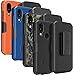Case with Clip for CAT S62 PRO Phone, Nakedcellphone [Black] Slim Hard Shell Cover with Kickstand View Stand and [Rotating/Ratchet] Belt Hip Holster Holder Combo