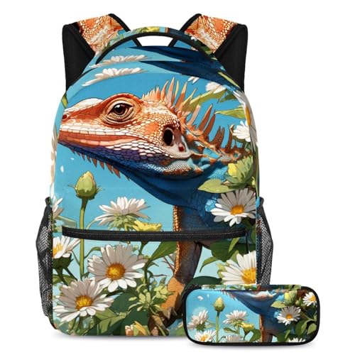 Sac de voyage lézard et fleur multicolore : optimisez le rangement de vos affaires