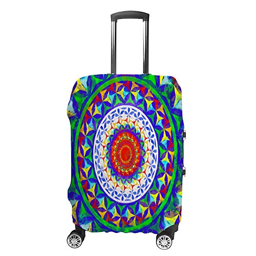 Housse de valise peinture abstraite bleue CHEHONG en polyester extensible pour bagages 18-32 pouces