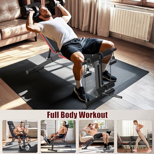 Banc d'entraînement avec extension jambe pliable pour musculation