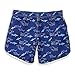 Fashion Women's Board Shorts Quick Dry Swim Trunks Swim Big Pants Shark Printing Surf Shorts Couple Summer Walking wear Black (XS Size, Fishes-Blue)