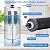 Gravity-Fed Water Filter System, 2.25 Gal Stainless Steel Countertop Water Filtration System with 2 Carbon Filters & 2 Fluoride Filters & Water Level Spigot & Stand for Home, RVing, Camping