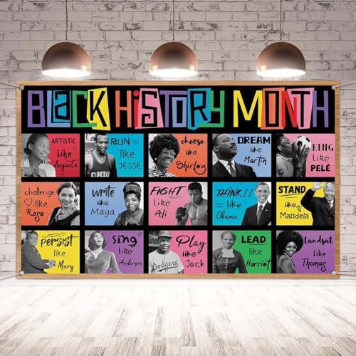 Black History Month Backdrop, Banner, Poster Pan African American Decoration and Supplies for Home