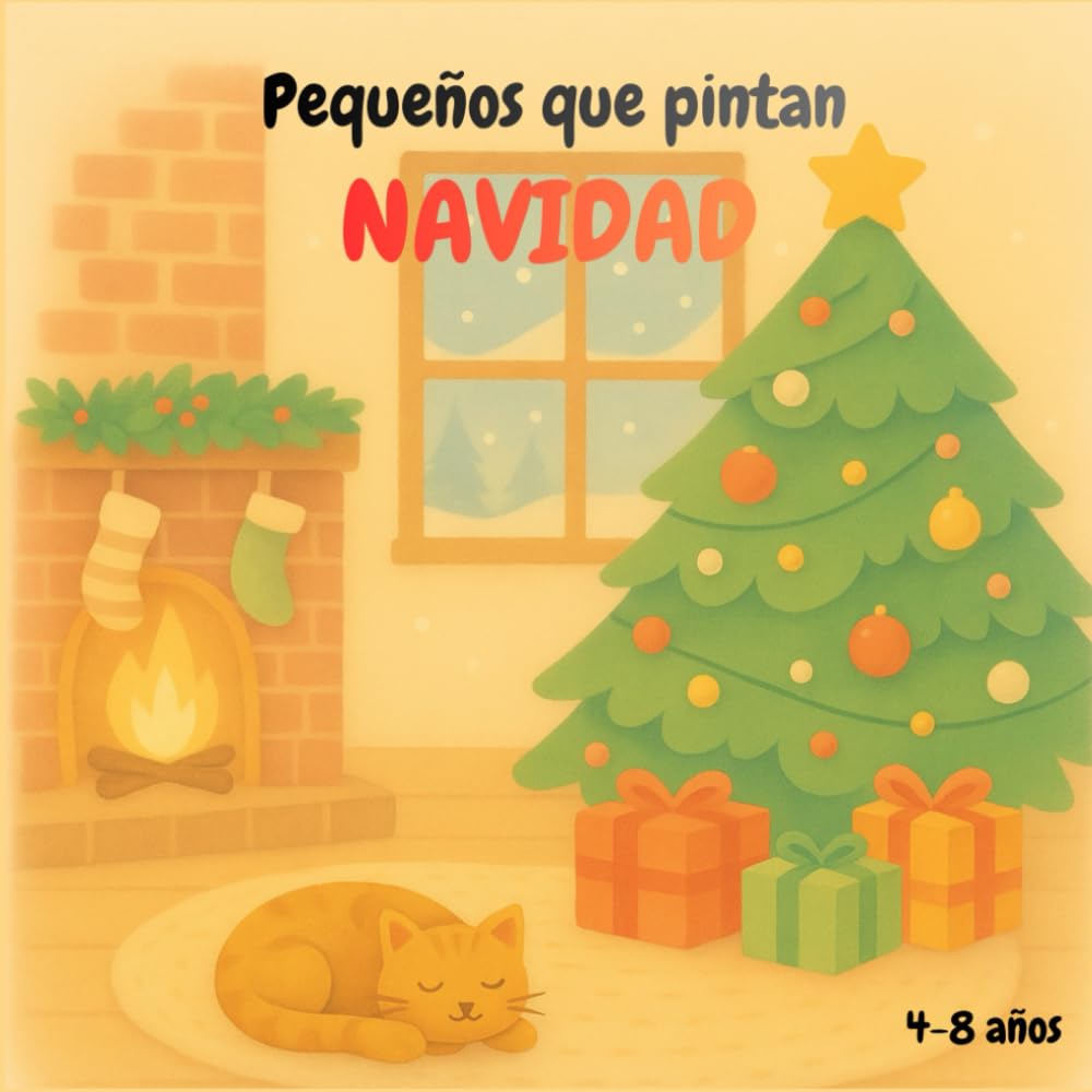 Pequeños que pintan navidad: 100 láminas adorables de animales llenos de ternura y mágia navideña para niños 4-8 años