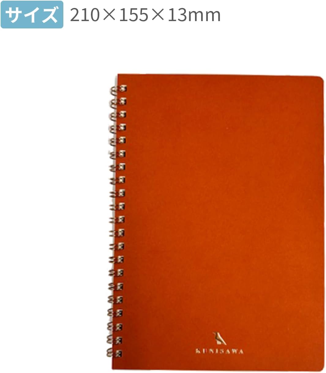 kunisawa GRR-16 Notebook, A5, Squared, Find, Ring Notebook, Tangerine