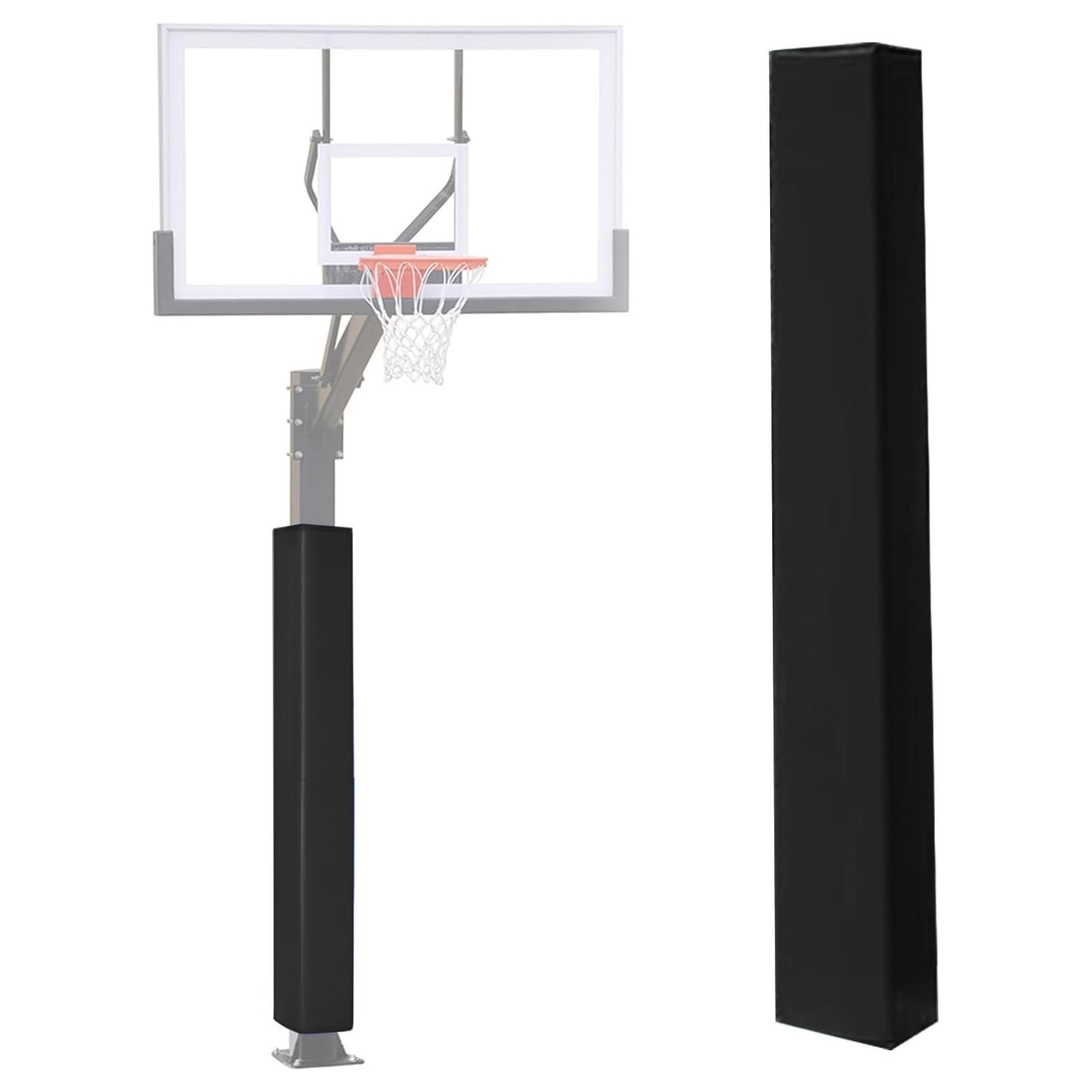 Innovz All-weather Basketball Pole Padding Outdoor, Wrap Around Foam Pole Pad, Universal Protective Pad for Mma/Martial Arts/Boxing Style Workout Pole(Black,8"x8"(20x20cm) pole)
