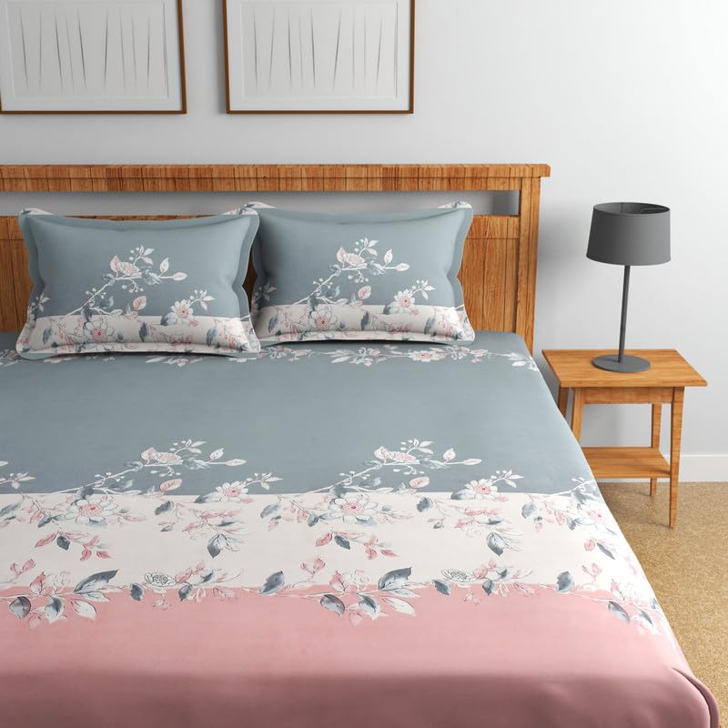 Image of Florida Polycotton Bedsheet (Rose Pink, Double)