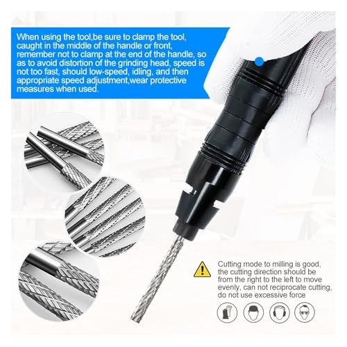 Fresa rotativa de acero rápido mango 3mm doble corte miniatura 5
