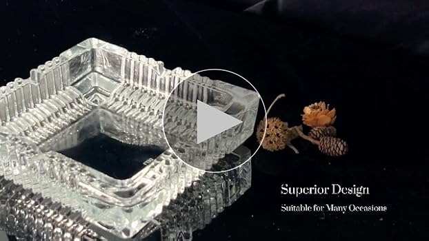 Amazon.com: Ashtray 7 x 7 inch, Large Glass Ashtrays for