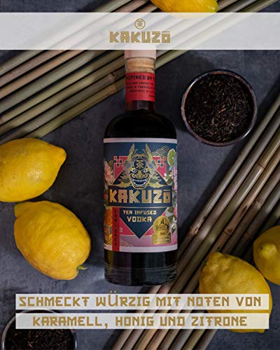KAKUZO Earl Grey Vodka - Japanische Vodka-Kreation - Verfeinert mit Tee Blend aus Japan, Indien & China - Würzig Mit Noten von Honig & Zitrus - Made in Germany (1 x 0,7l)