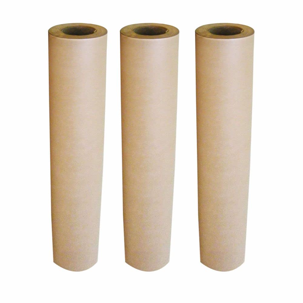 3 Ace Crafts 3 Brown Wrapping Paper 60gsm Kraft Wrapping Roll 4m x 70cm for Parcel Packing, Birthday Gift & Craft Activities, Packaging Filler ecofriendly Sheet & Butcher Paper Useful for Table Cover โ image 1