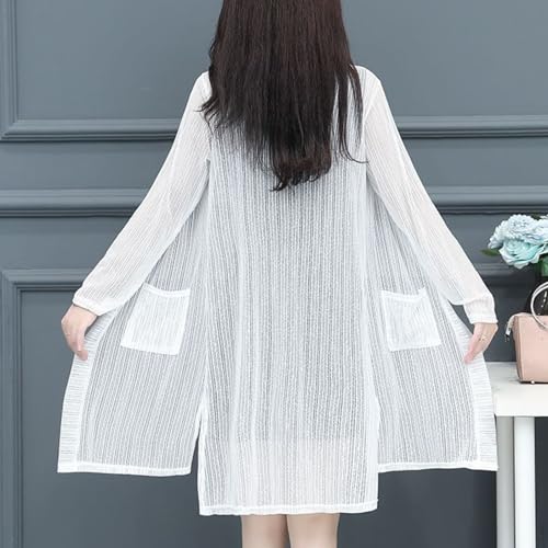FindThy Women’s Long Sleeve Sheer Cardigan Open Front Kimono Summer Cover Up Lace Shrug4